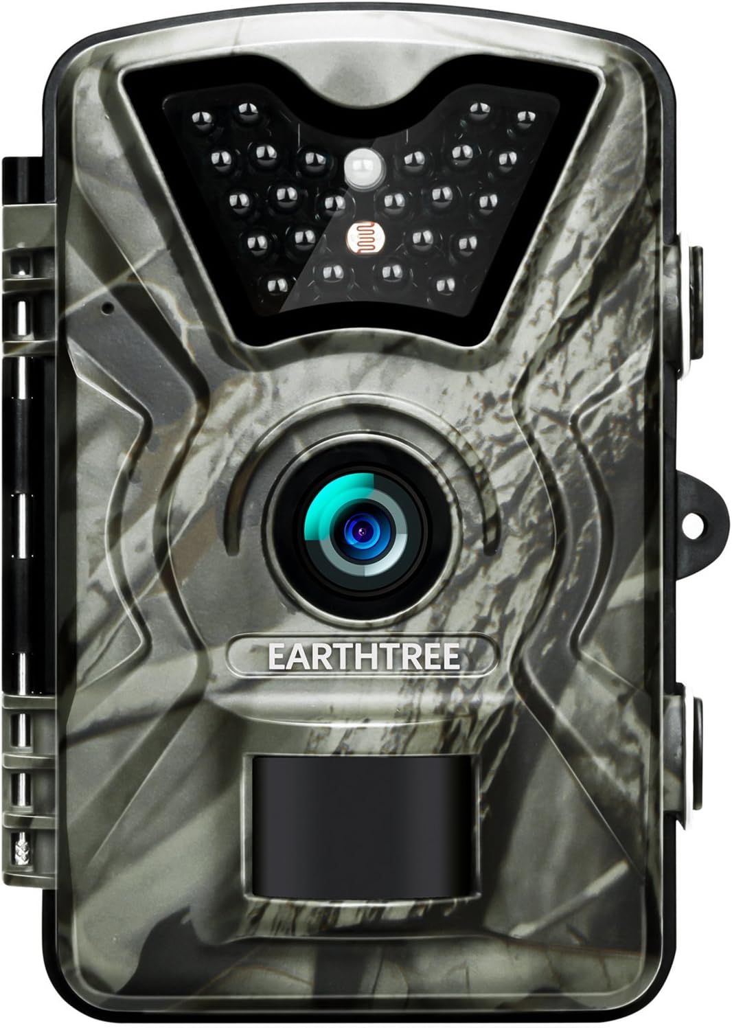 EARTHTREE Wildlife Trail Camera 14MP 1080P HD Hunting Cam with 940nm IR LEDs Night Vision 2.4'' LCD Display Camouflage Scouting Camera with IP66 Waterproof