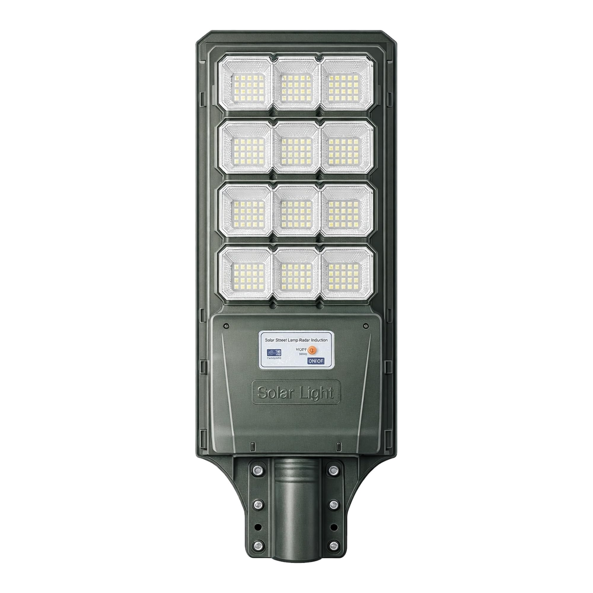 Generico Lampione Solare 800W con 360 LED, Sensore di Movimento Radar, IP67 Impermeabile, Telecomando, Timer Crepuscolare, Ricarica Solare Rapida per Giardino