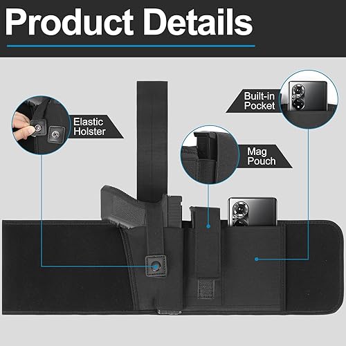 Miniatura 4 de Pvnoocy - Funda de pierna caída, ajustable, para hombre y mujer, funda táctica para piernas para 1911, Glock 171923, Beretta 92FS, Sig Sauer