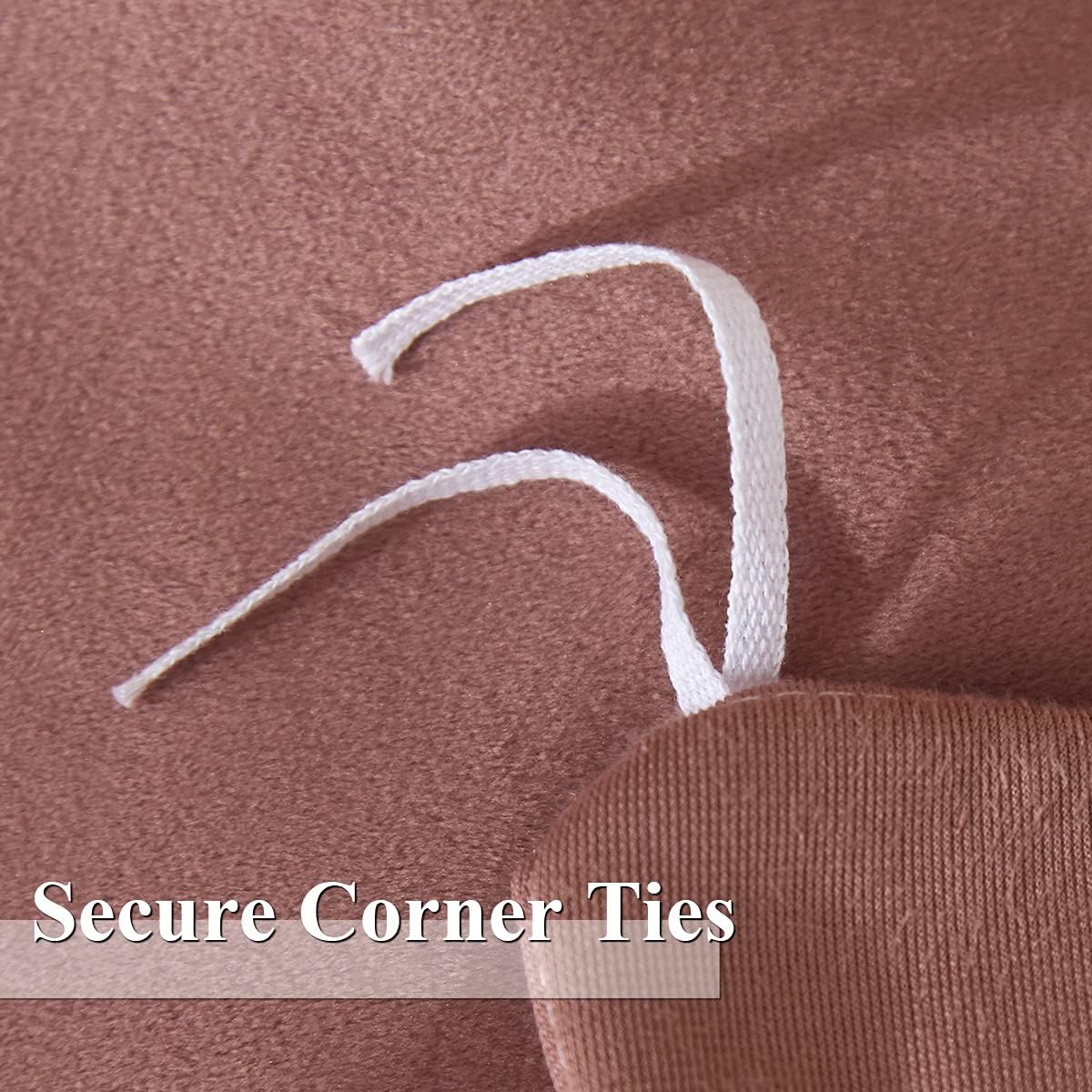 Ivellow Velvet Duvet Cover King Size 3 Pcs Flannel Blush Pink Duvet Cover King Velvet Comforter Cover Bedding Set Ultra Soft Cozy Solid Luxury Velour Duvet Cover Set Zipper Closure Corner Ties