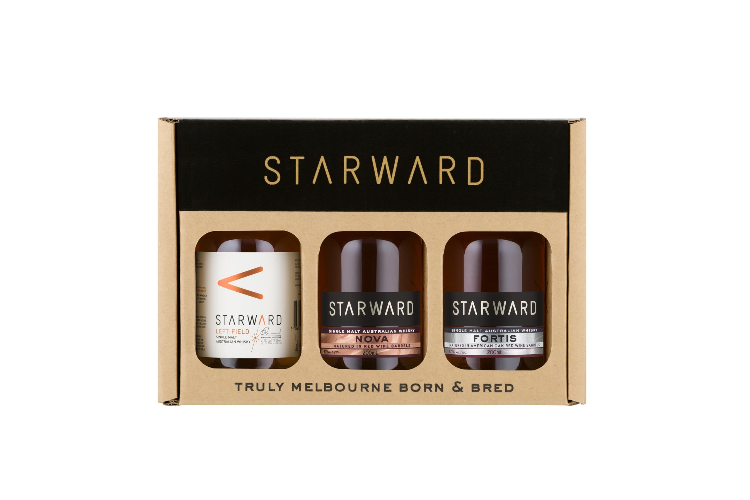 Starward | Whisky Tasting Pack | Discover New World Whiskes | Contains: Left Field, Nova and Fortis | 3x20cl | 43.7% alc. | Australian Whisky | The Most Awarded Distillery of the Year 2022