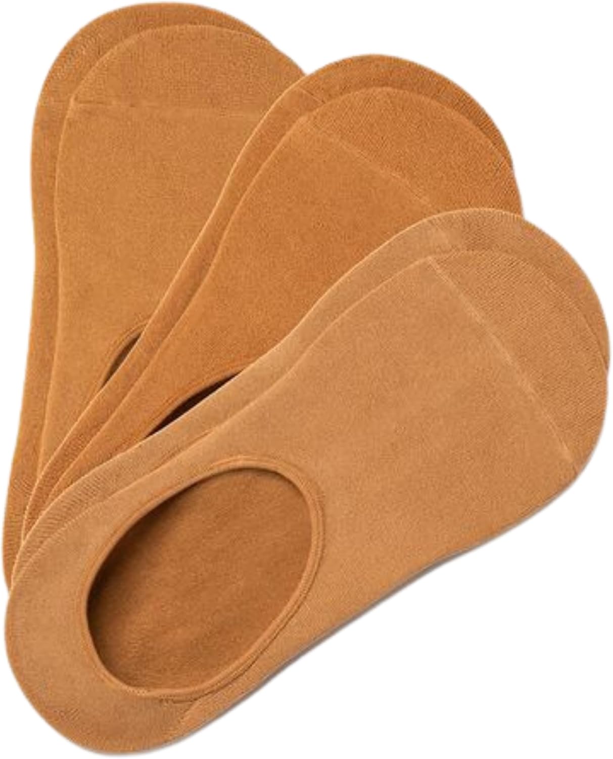 Nude Barre No Show Ankle Socks for Women and Men - Non Slip, 3 Pair