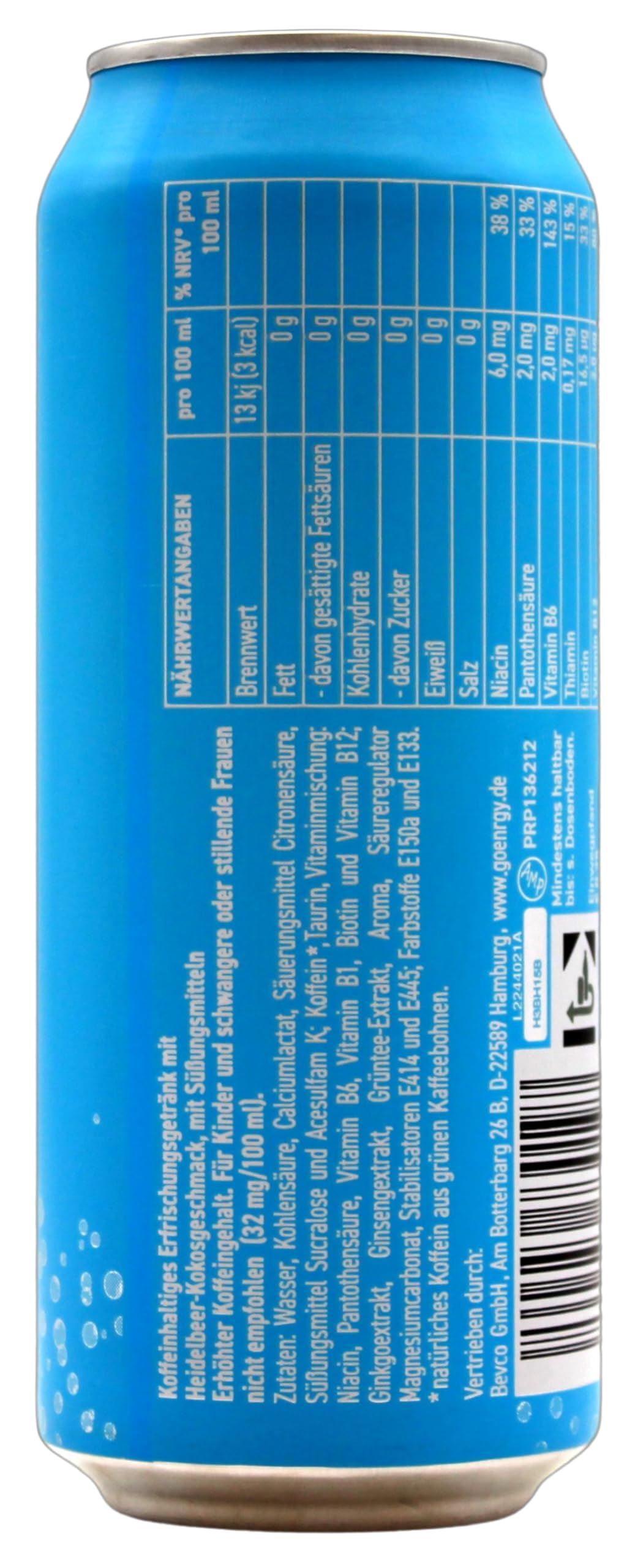 Gönrgy Blueberry Coconut Energy-Drink, 24er (24 x 0.5 l) EINWEG