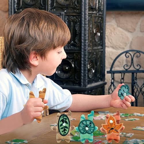 Miniatura 5 de Peluche Korok de 3.9 pulgadas, 4 piezas de peluche Koroks con 10 caras de repuesto diferentes, figuras de acción de Yahahaha, regalos para fanáticos