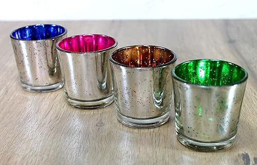 Miniatura 6 de eSplanade Portavelas Portavelas Candelabro Festival de Navidad (más pequeño, juego de 4)