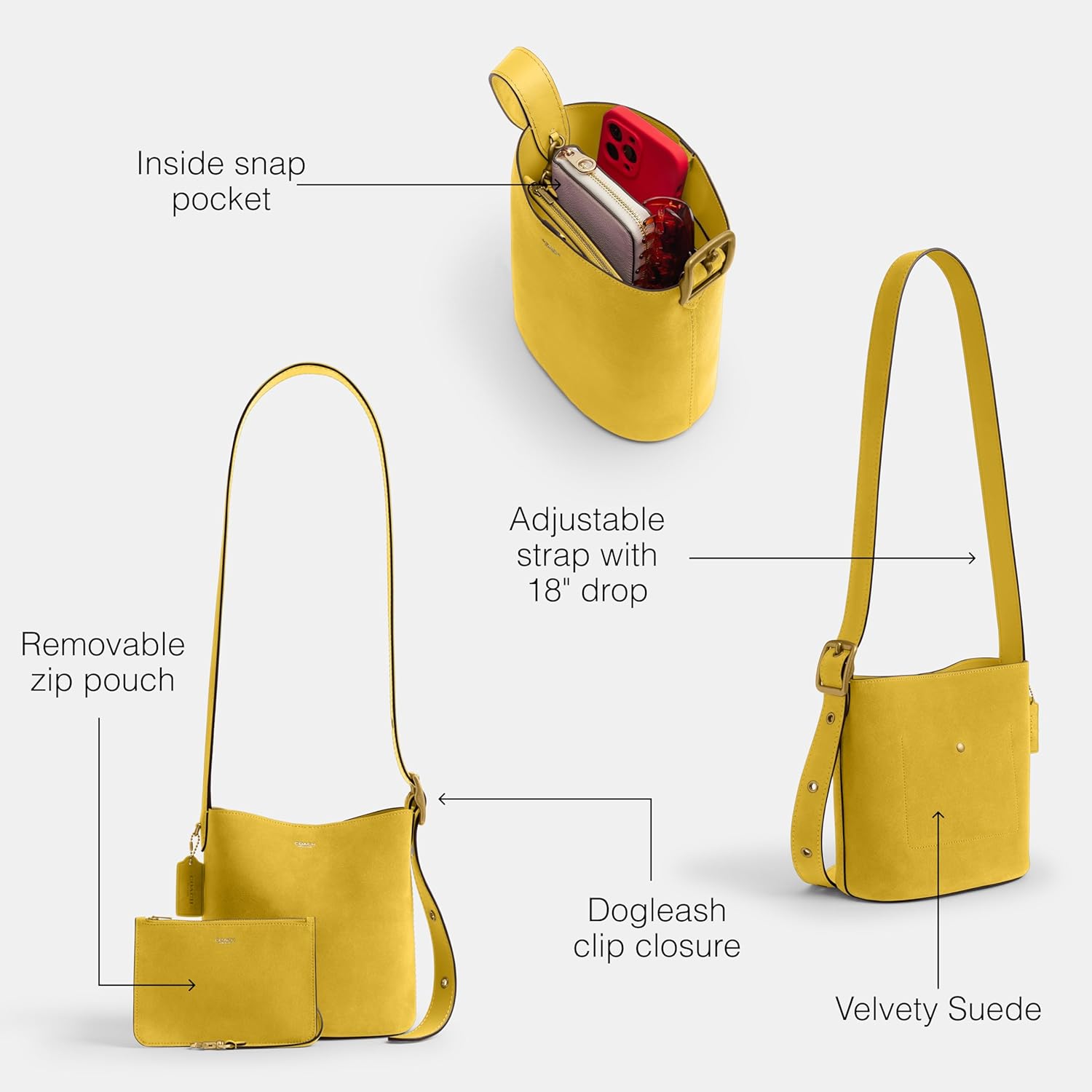 COACH Bleecker Bucket Bag 21 - Image 4