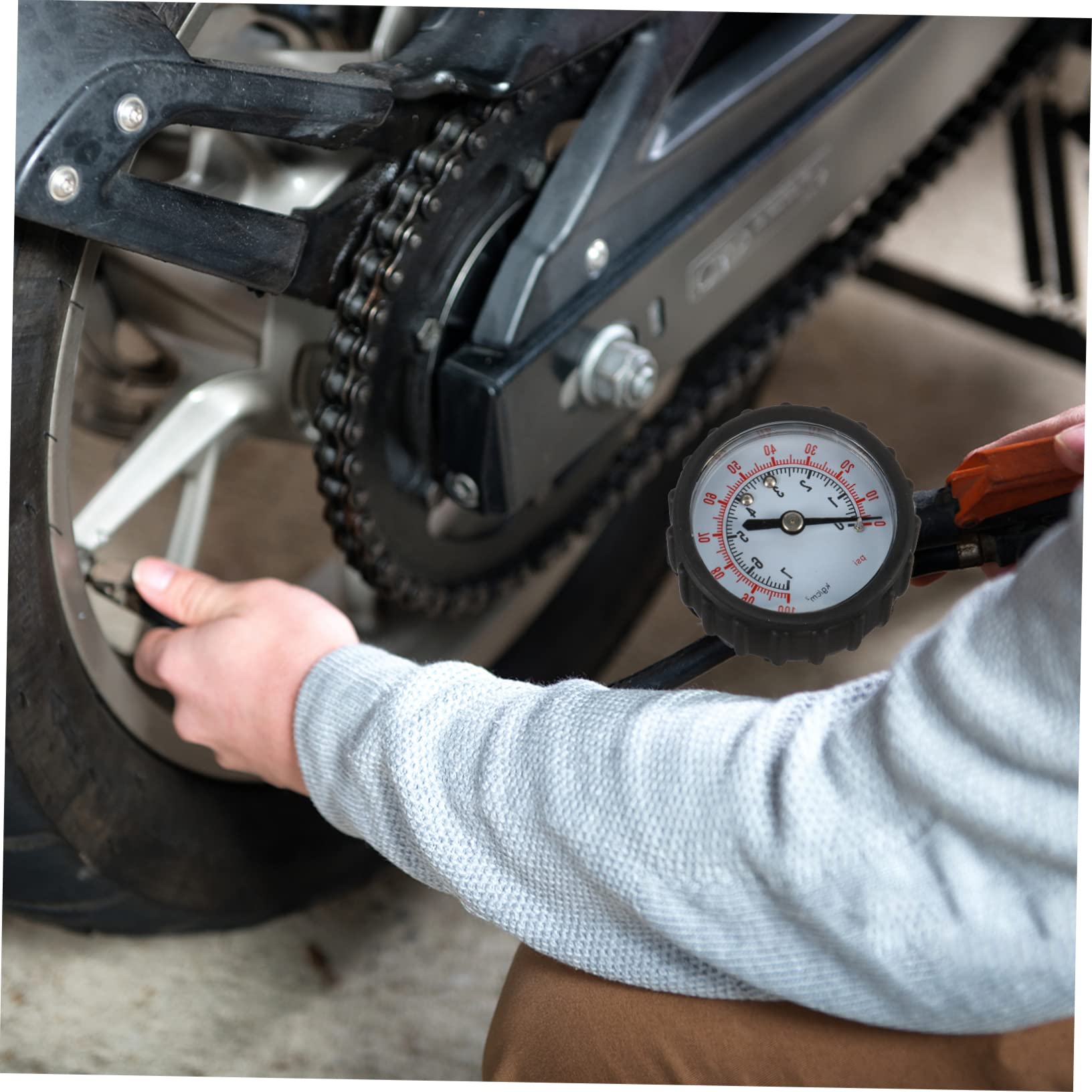 3pezzi Manometro Digitale Per Pressione Pneumatici Auto Con Tubo Flessibile Strumento Compatto e Resistente Per Misurazione Precisa Della Pressione Dei Pneumatici Facile Da Usare e