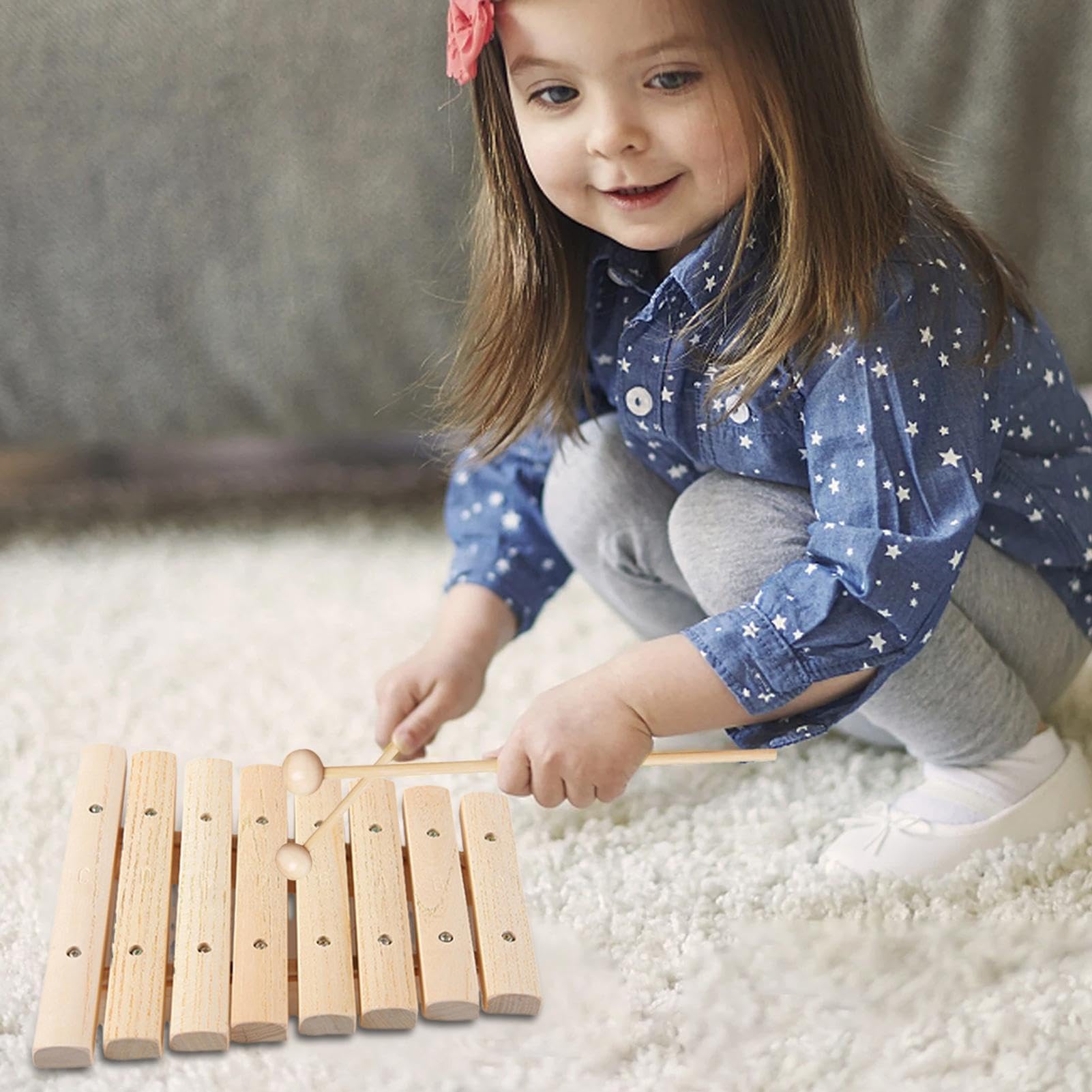 子供　赤ちゃん　おもちゃ　知育玩具　木琴　自然木 楽天市場】森の木琴8音 MOCCO 木のおもちゃ 遊び 楽しい 3歳 4歳