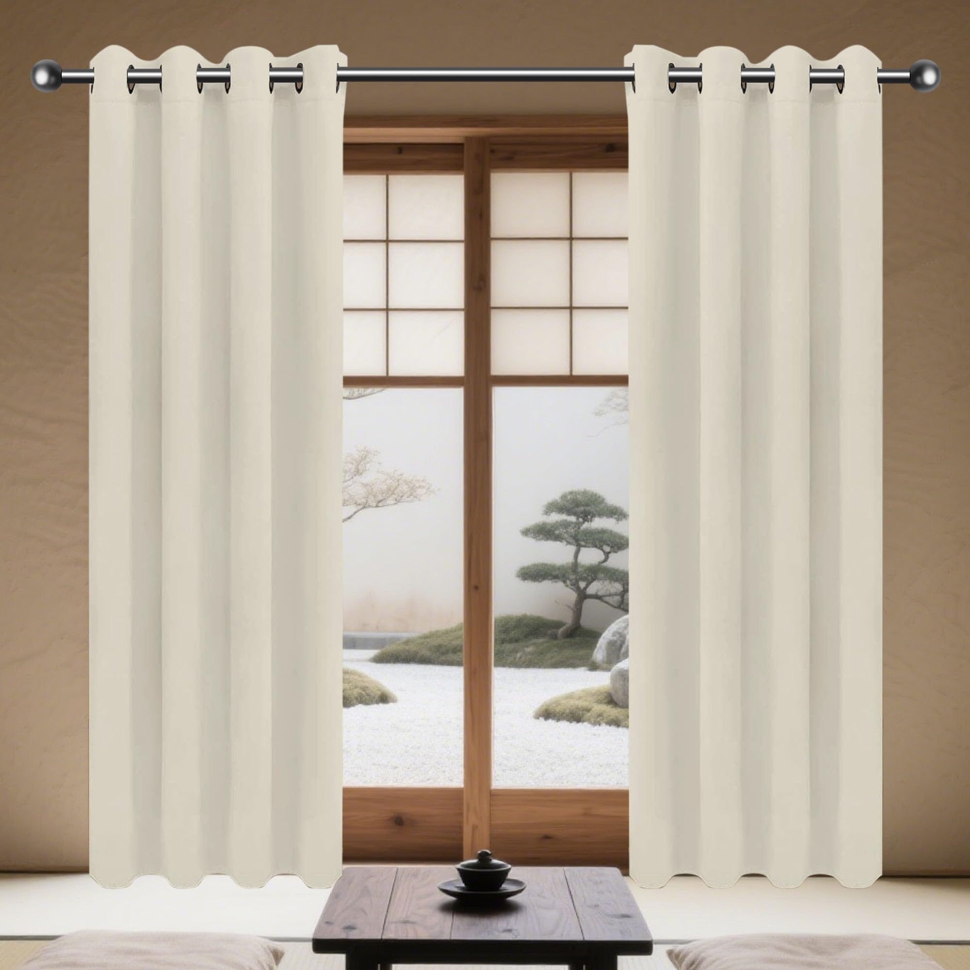 Rideau Occultant Fenêtre 220x230 Anti-UV Isolation Thermique
