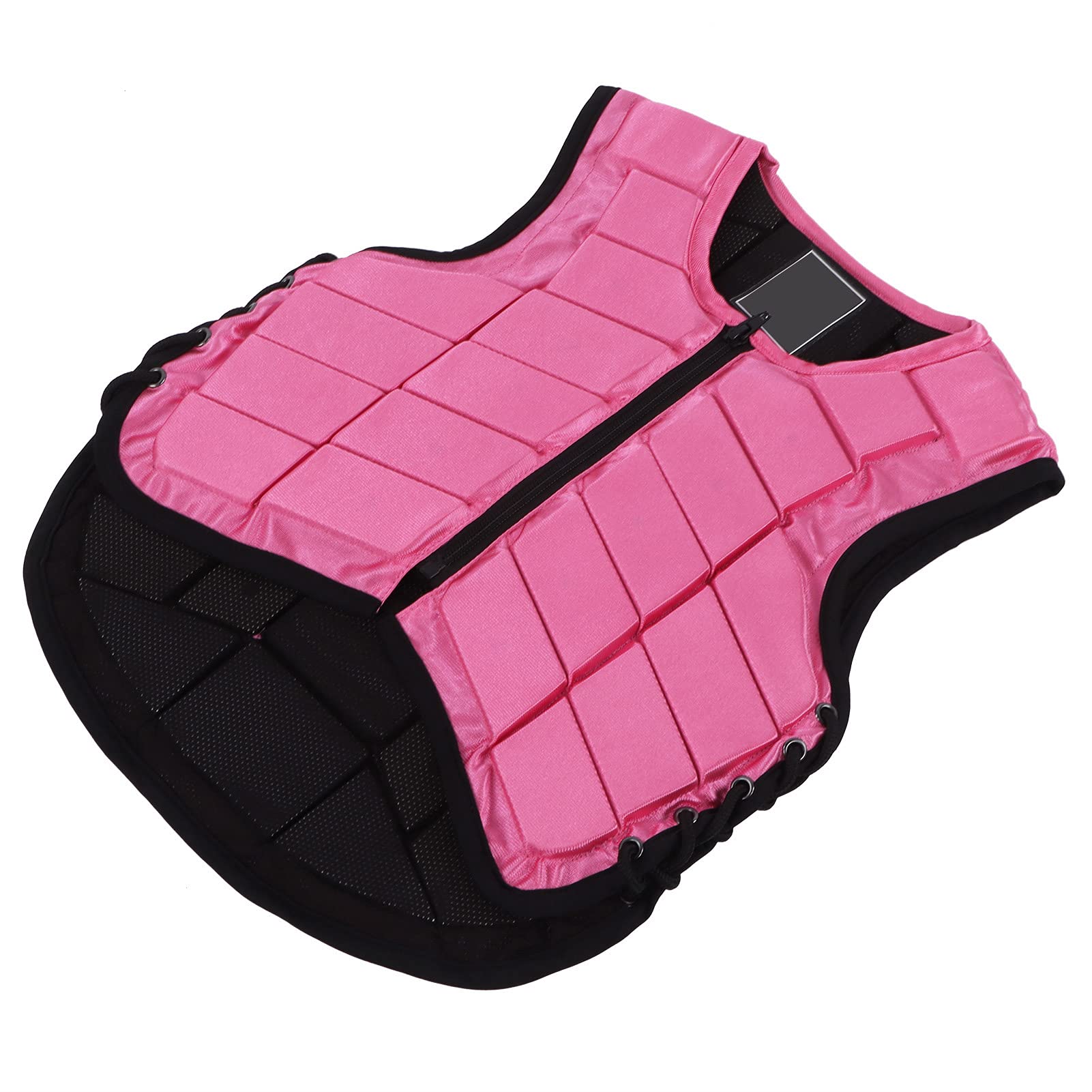 Jiawu Gilet Equestre per Bambini, Gilet da Equitazione per Bambini di Sicurezza Imbottito in Schiuma, Protettivo per Il Corpo con Design Laterale Regolabile, Contorno a Forma di, Parte Anteriore a