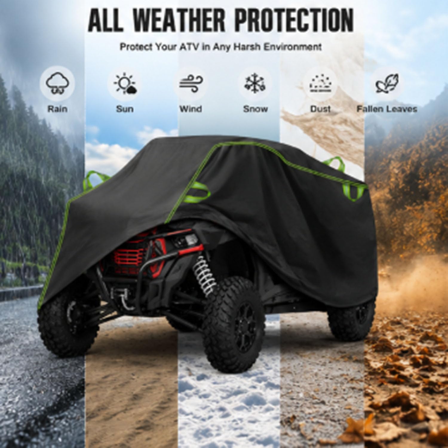 Housse Quad Étanche Oxford ATV pour Kymco KXR 250 2003–2014 Bâche de Protection Extérieure Anti Pluie UV Poussière Neige avec Bandes Réfléchissantes