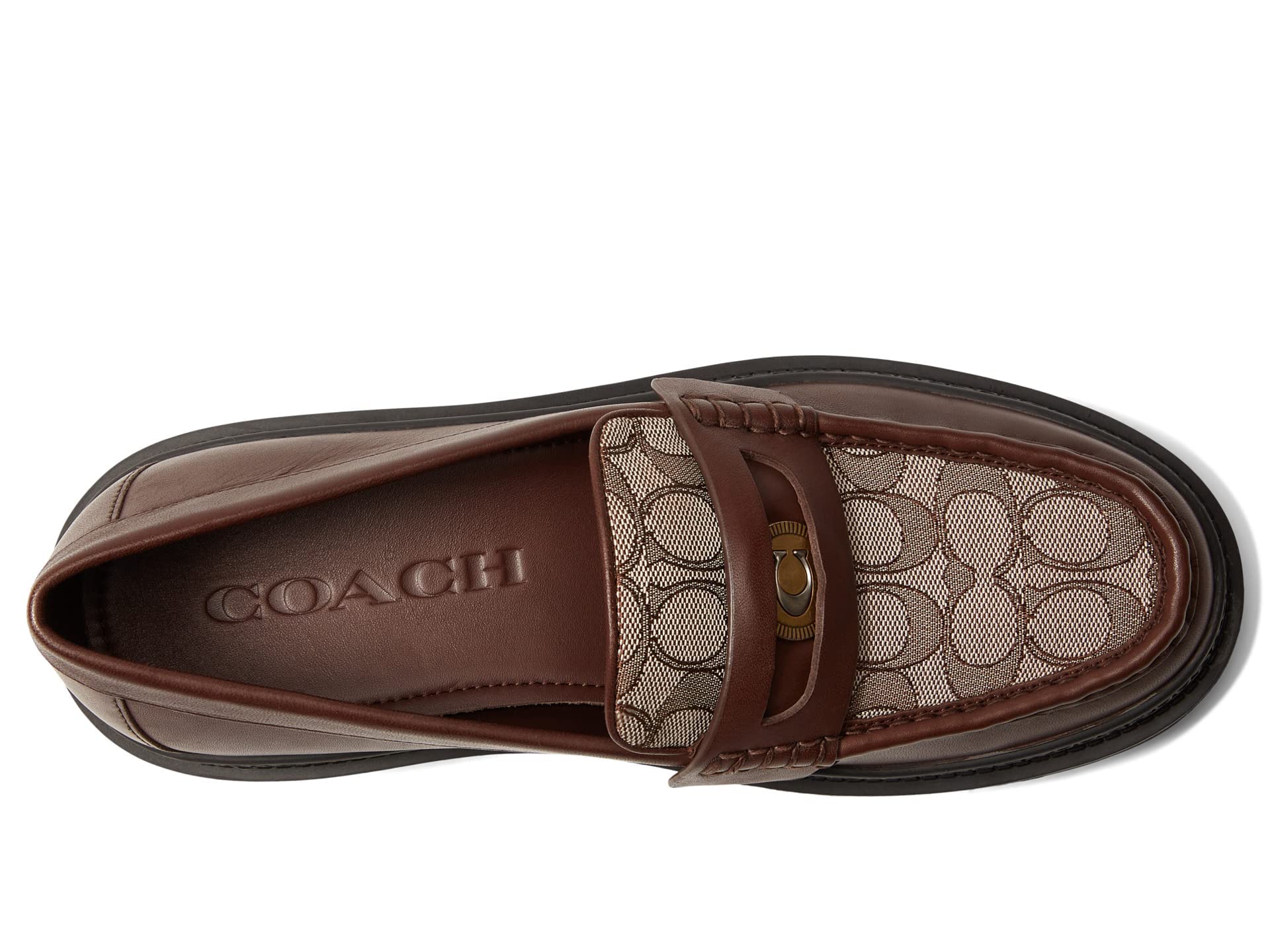 Men khaki/chestnut coach moccasins COACH Men main image 3