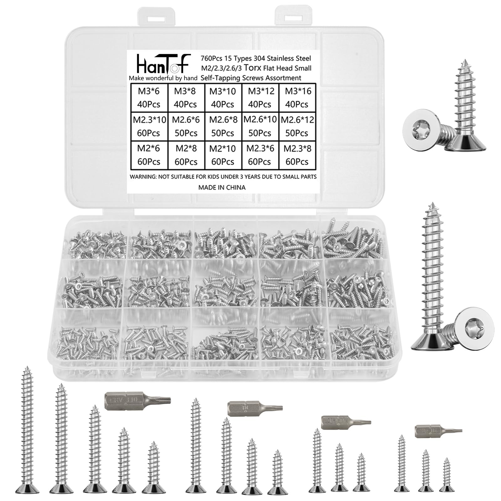 Stainless Steel Screws - 700 Pcs Assortment Kit -9