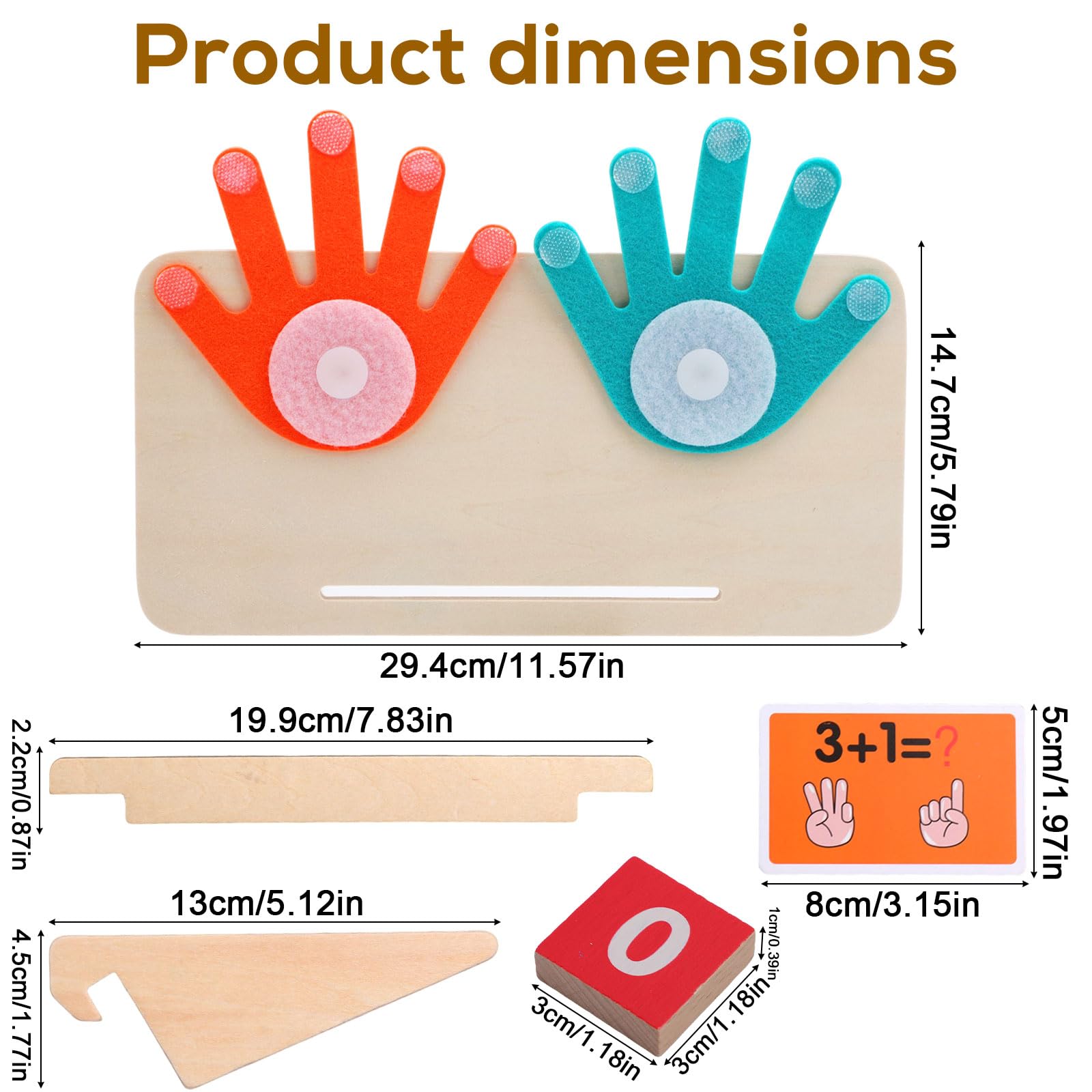 BOXOB Mathe Lernspielzeug Für Kinder 3-5 Jahre - Montessori Zählblöcke Buntes Holz