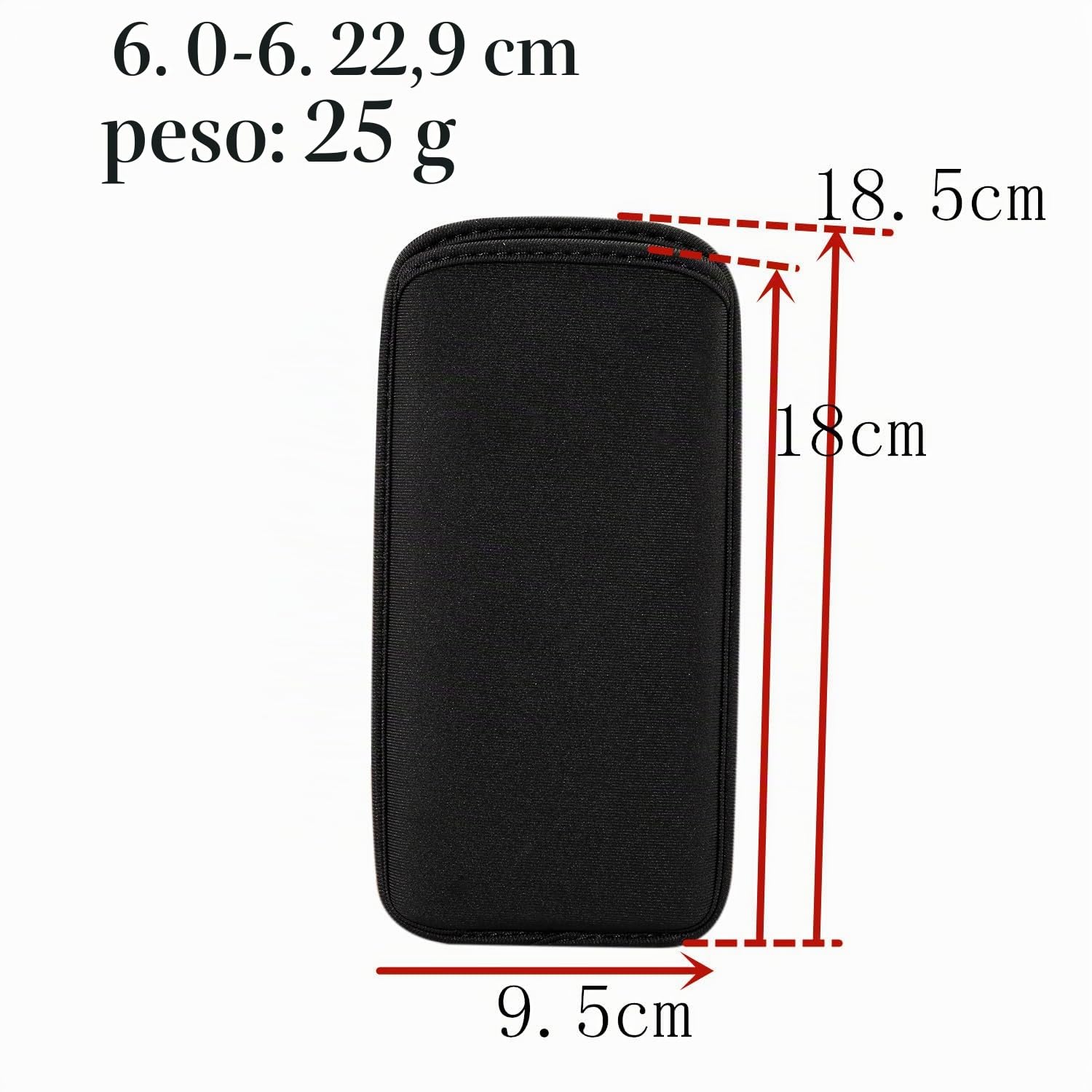 Custodia Universale per Telefono, Sacchetto Protettiva in Neoprene per iPhone 16 15 14 13 12 Pro Max, Samsung S25 S24 S23 S21 Ultra S20+ S22+, Note20 5G, Note20 Ultra, A70, A53, 9.5 x 18.5 CM