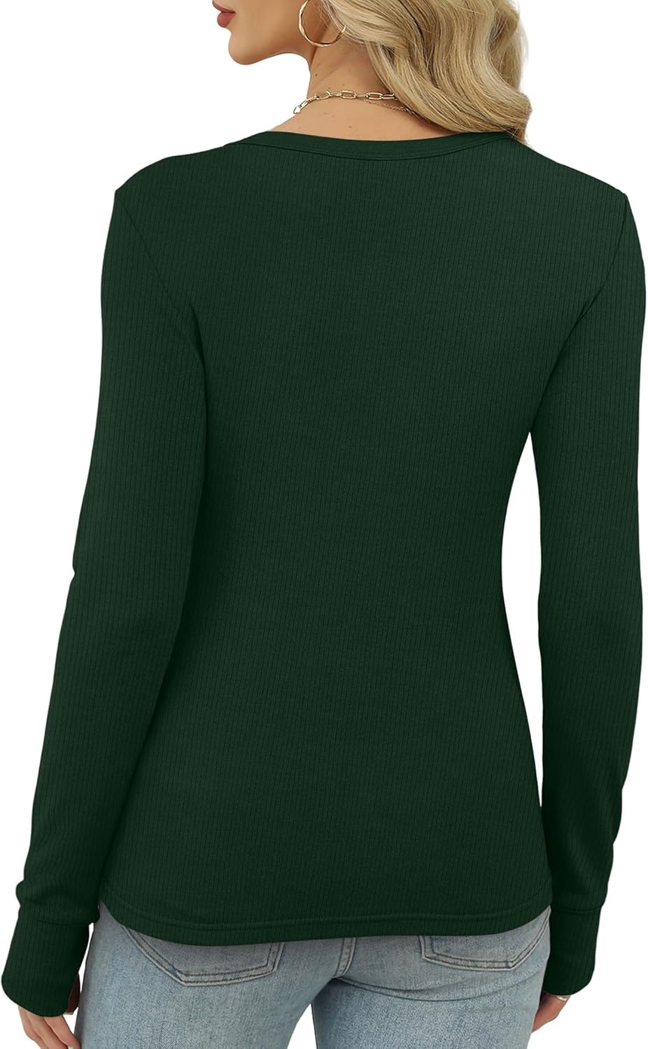 XIEERDUO Long Sleeve Thermal Shirt for Women Fleece Slim Fit Tops Crewneck Basic T-Shirts with Thumb Holes Fall Fashion 2025 - Image 4