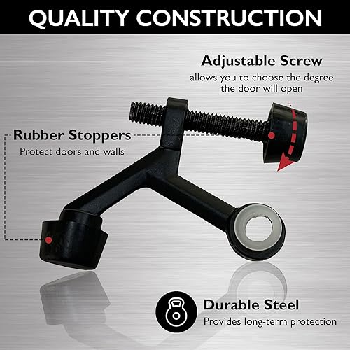 Vista 14 de Design House Topes de puerta, puntas de cojín de goma, aleación de zinc resistente, fácil instalación, bronce aceitado, paquete de 10, 2.125 Oil