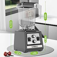 Vista 7 de OMMO Blender for Smoothies: 1800W Peak Blenders for Kitchen, 68oz BPA-Free Pitcher, Timer & Speed Control, 6 Stainless Steel Blades, Dishwasher Safe