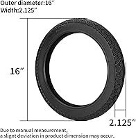 Vista 2 de Neumáticos de bicicleta de 16 pulgadas 16 x 2.125 pulgadas y tubos interiores para bicicleta eléctrica, motocicleta y la mayoría de bicicletas