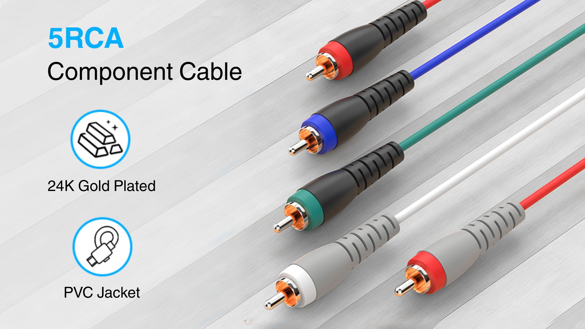 Amazon.com: BlueRigger Component Video Cable with Audio (15FT, RCA