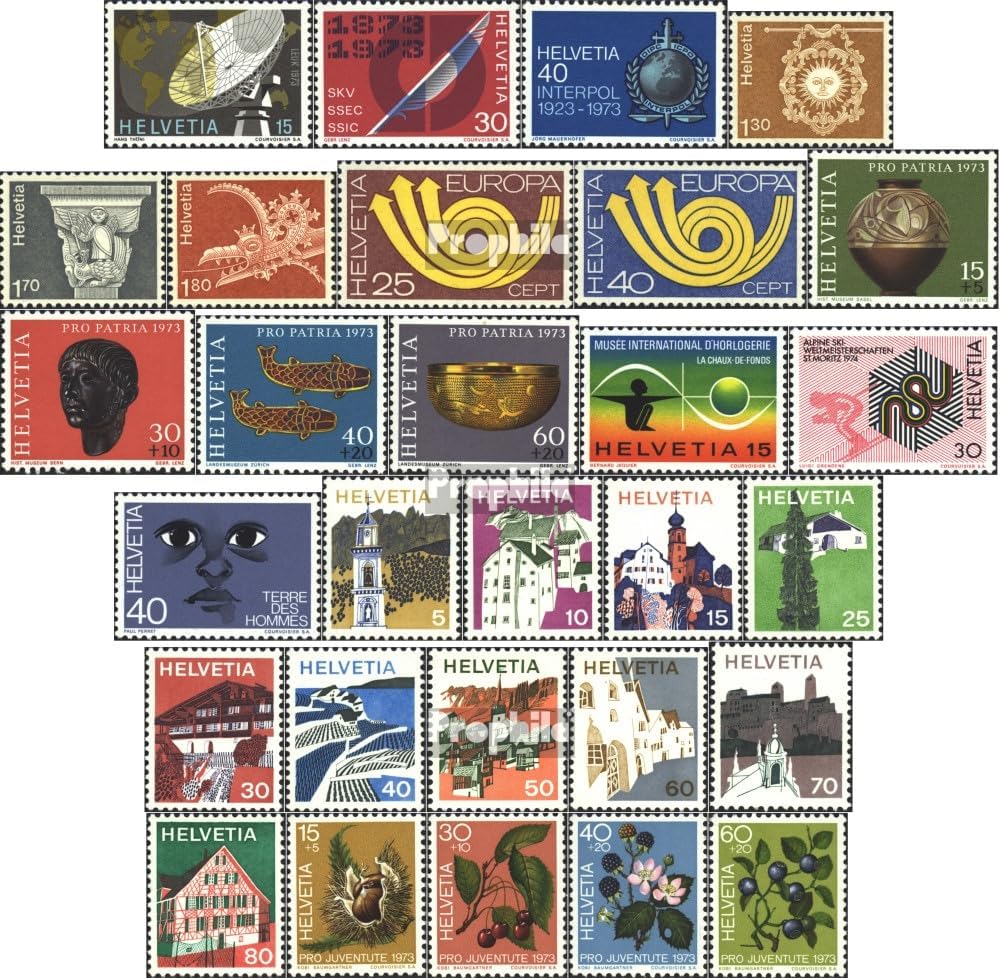 Switzerland 988-1016 (Complete.Issue.) Volume 1973 completeett unmounted Mint/Never hinged ** MNH 1973 Art, Landscapes, Fruits U.A. (Stamps for Collectors)