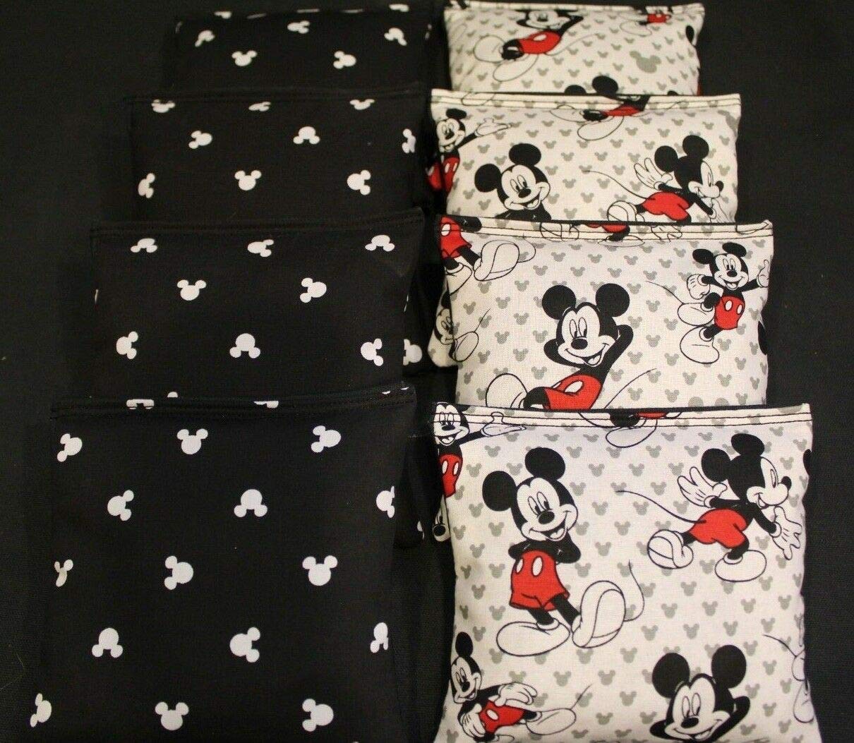 BackYardGamesUSA Mickey Mouse Black and red ACA Regulation Cornhole Bean Bags Corn Toss Handmade!