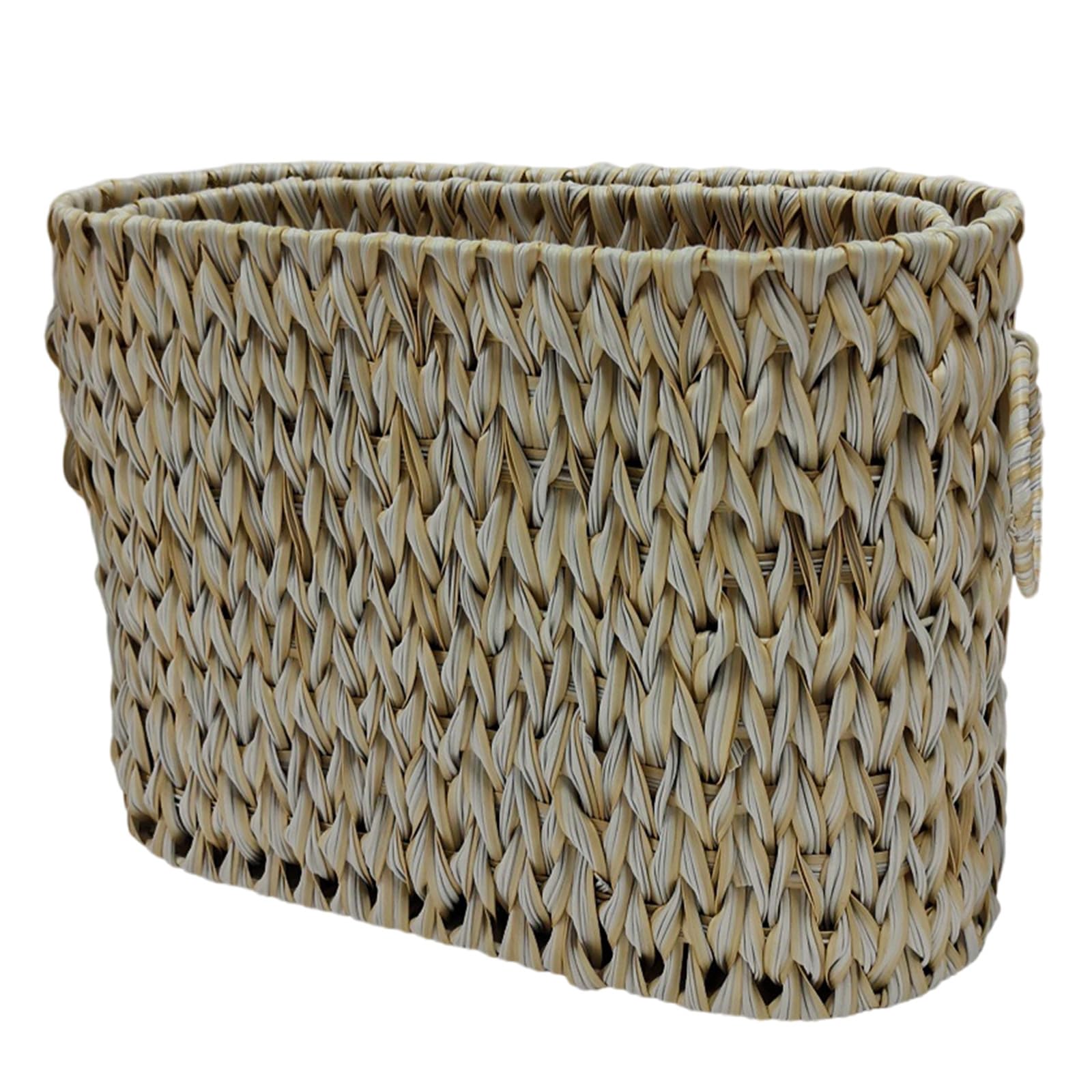 Laikoutd Wicker Basket With Lid For Bathroom Storage Multipurpose Decorative Holder For Closet Elegant Styles Bathroom Storage Basket
