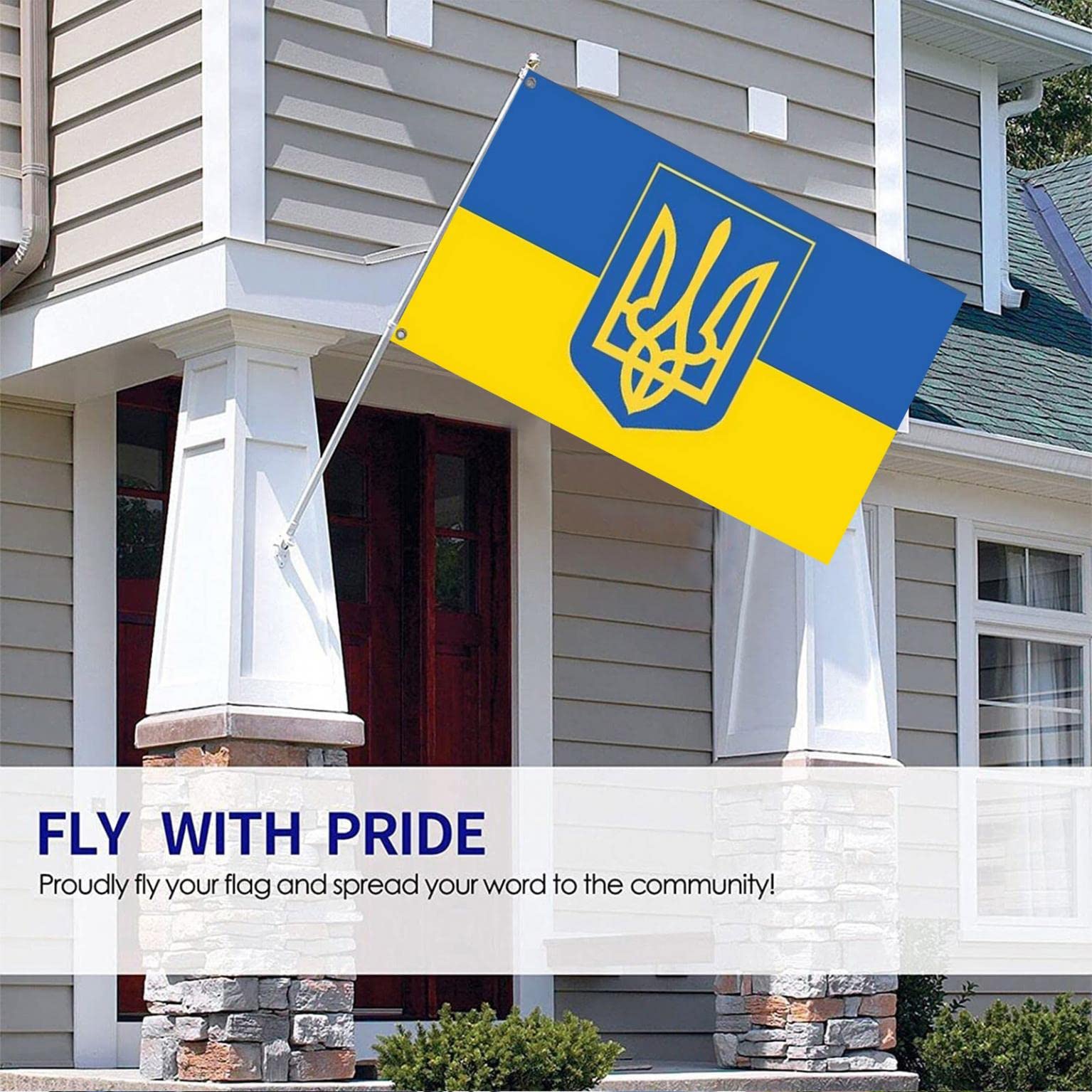 Ukraine Flagge – 90 X 150 Cm, 100% Polyester, Mit Zwei Ösen