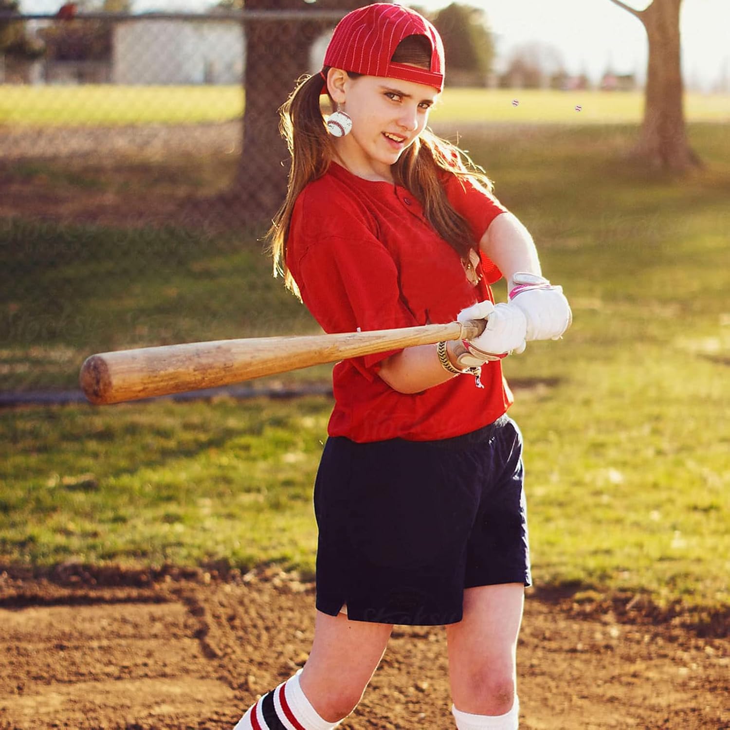 4 Pairs Baseball Dangle Earrings for Moms - Baseball Fan Gift - Image 4