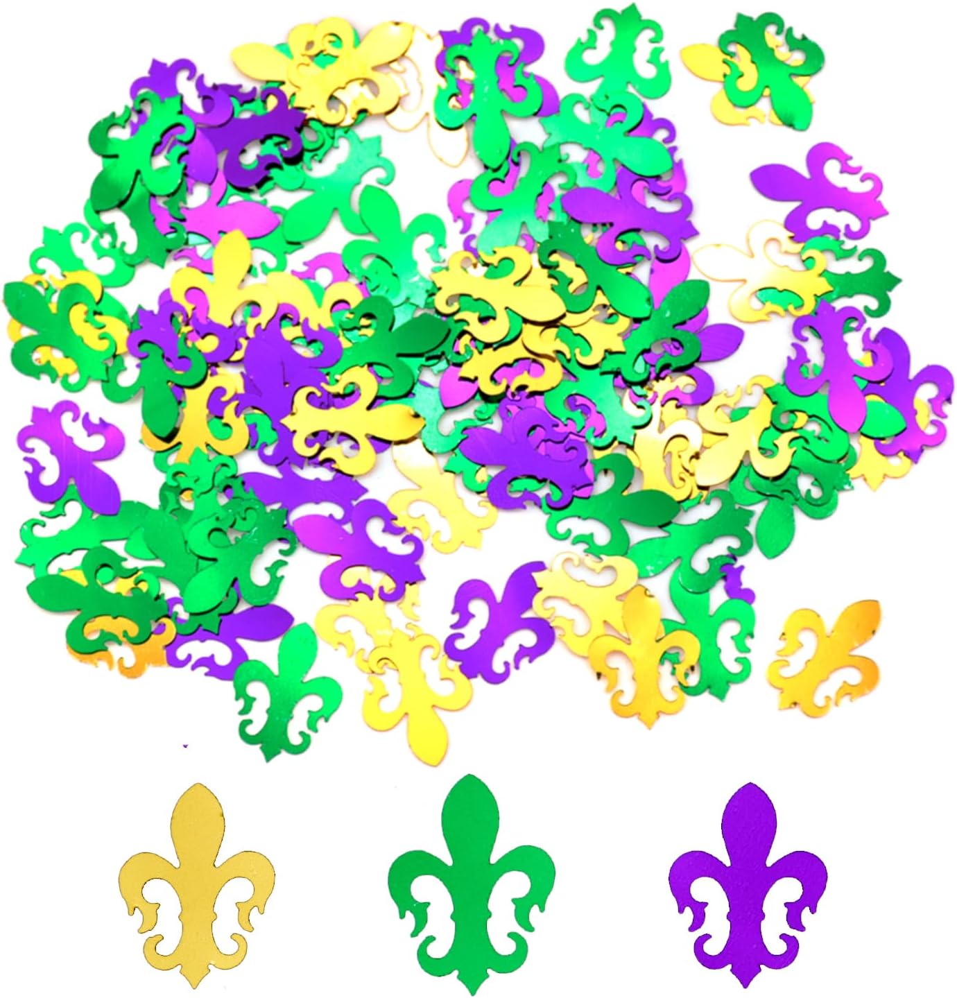 Mardi Gras Party Decorations Confetti Gold Purple Green Plastic Sequin Party Supplies Favors Table Decor for Carnival Theme Party(15gram)