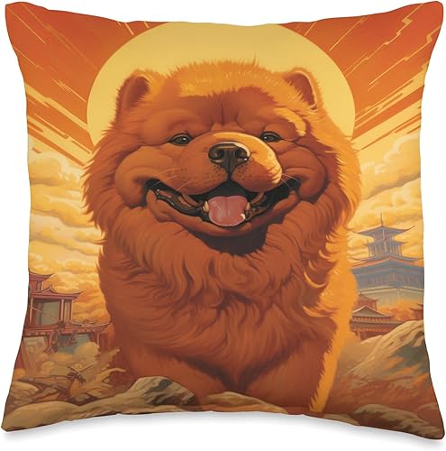Cute Chow Chow Dog Animal Lover For Mother Day Christmas Throw Pillow