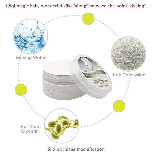 Miniatura 3 de KOWLOON Cera de color para el cabello, cera natural para el cabello, crema de peinado instantáneo, 3.52 onzas, pomadas para el cabello, cera para