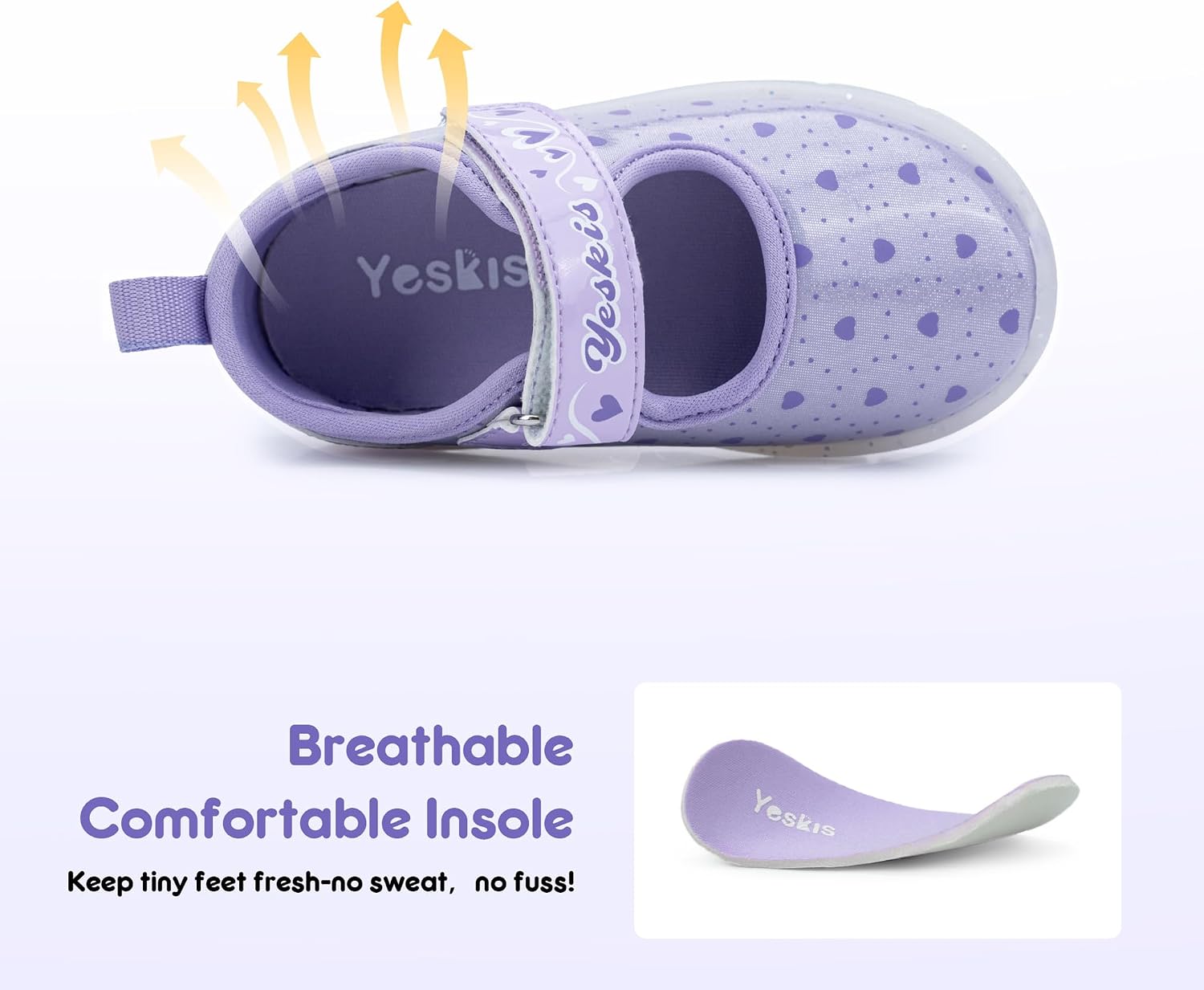 YESKIS Toddler Girls Light Up Dress Shoes Kids Mary Jane Ballet Flats Led Flashing Non-Slip Party School Shoe for Toddler and Little Kid