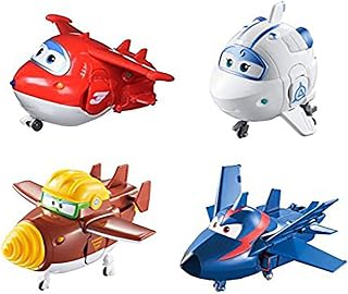 Alpha Group Super Wings US730204 Transforming Toy Figures, Jett Todd Astra & Agent Chase, Scale, 5"