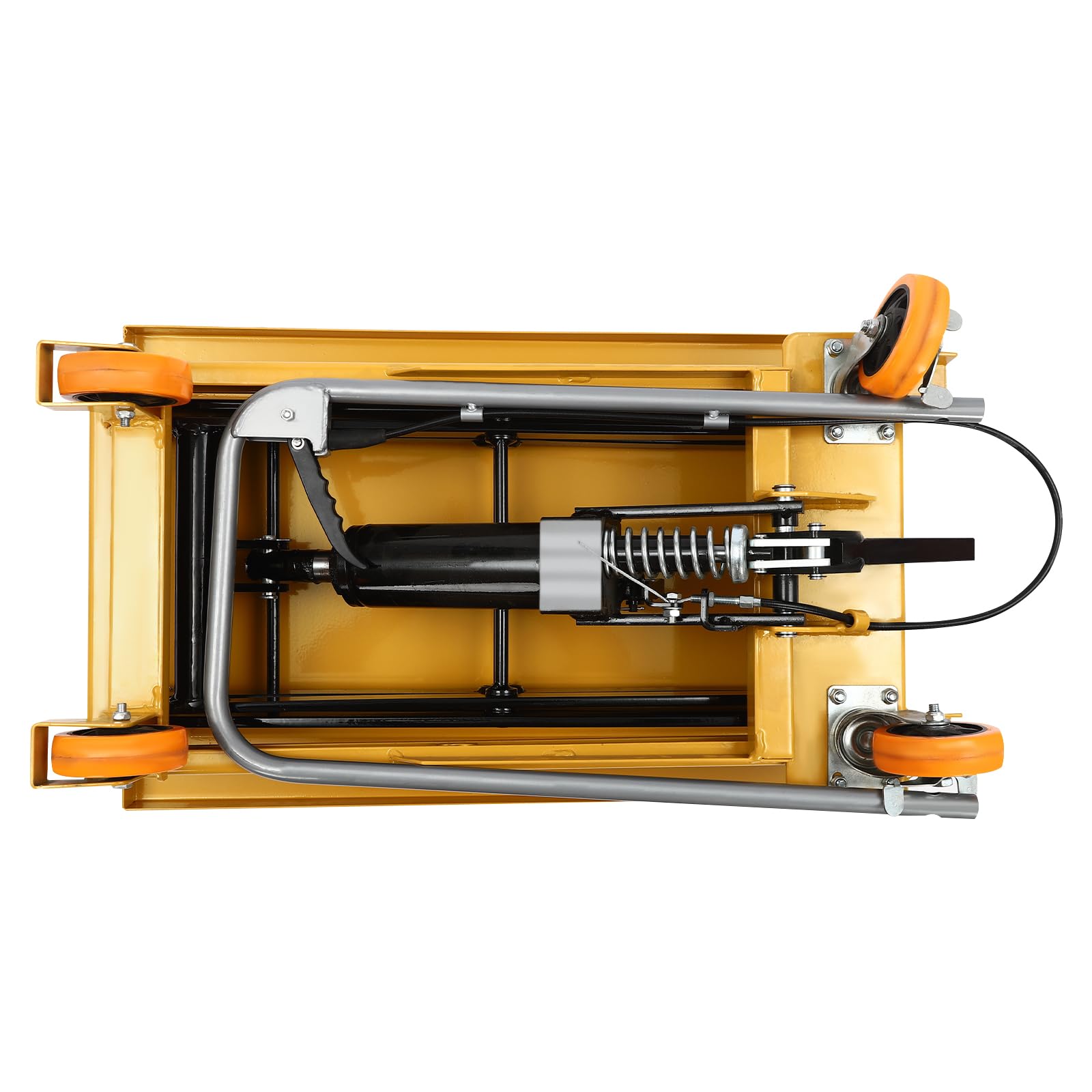 Hydraulic Scissor Lift Table Cart, 330lbs Capacity Double Scissor 49" Lifting Height Hydraulic Lift Table, with Locking Wheels for Material Handling and Transportation