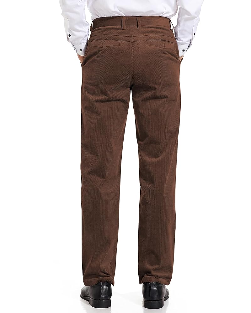 Alimens & Gentle Men's Corduroy Pant Straight Fit Flat-Front