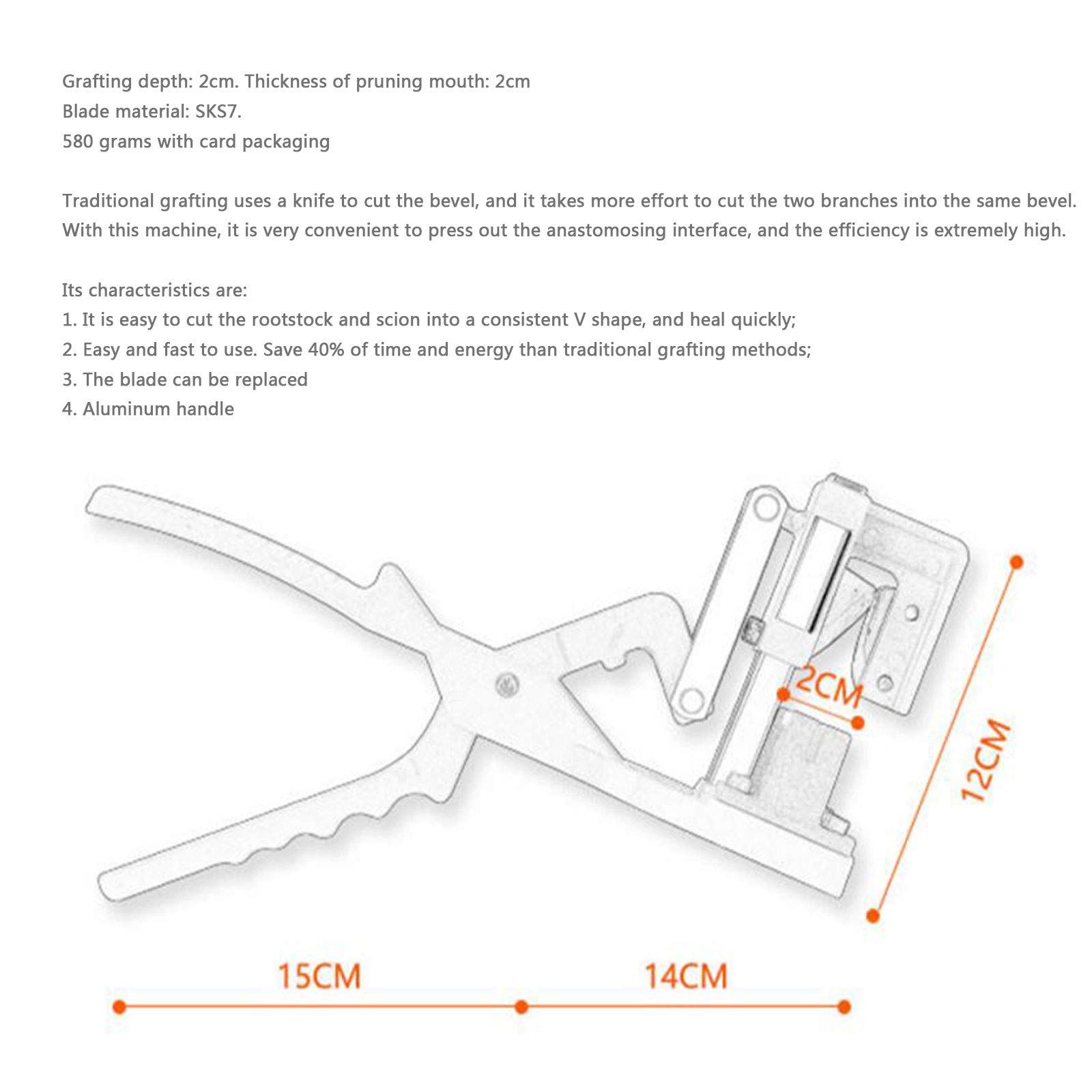 Attrezzi da Giardino Innesto Pruner Kit Chopper Albero Pianta Shears Scissor Graft con Film Tape Garden Tools, Alto Tasso di Sopravvivenza, Facile da Usare