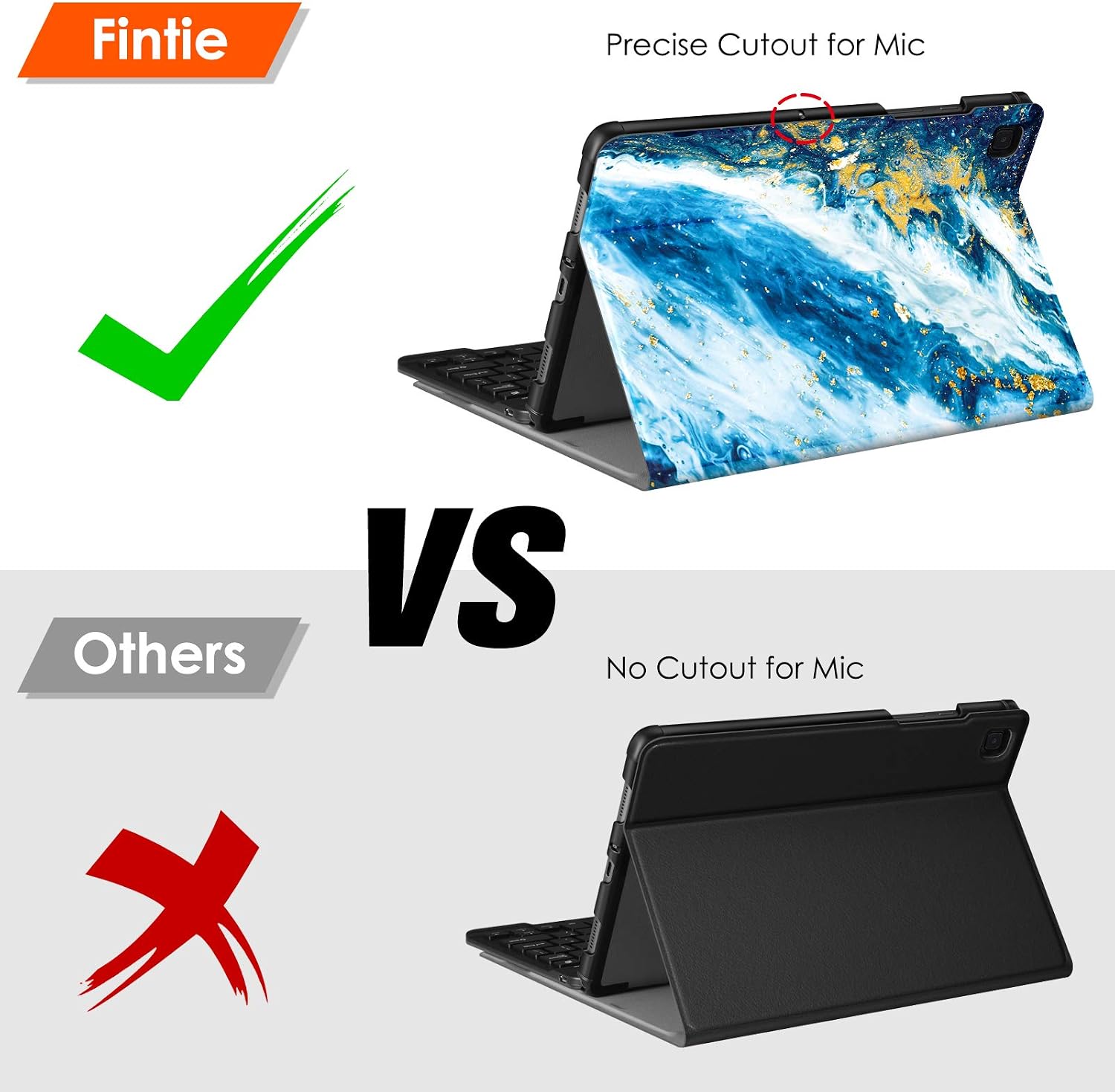 Fintie Keyboard Case for Samsung Galaxy Tab A7 10.4 Inch 2022/2020 Model (SM-T500/T503/T505/T507/T509), Slim Lightweight Stand Cover w/Magnetically Detachable Wireless Bluetooth Keyboard, Sandy Wave