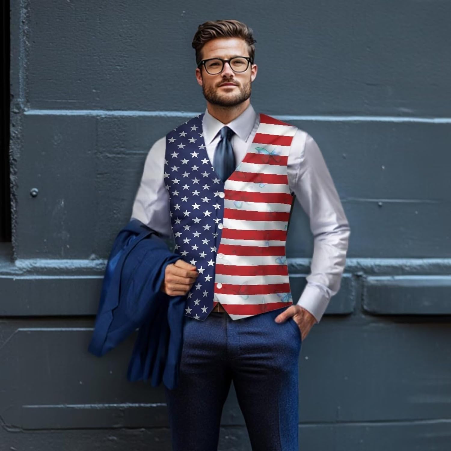 DISNIMO Men's Formal Suit Vest Slim Fit Casual Business Dress Waistcoat Vest Big and Tall - Image 4