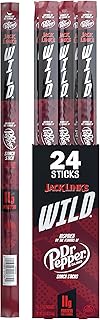 Jack Link's WILD Snack Sticks, Dr Pepper Inspired Flavors - Protein Snack Sticks with 11g of Protein per Serving, Keto Friendly, Individually Wrapped - 2.2 oz (Pack of 24)
