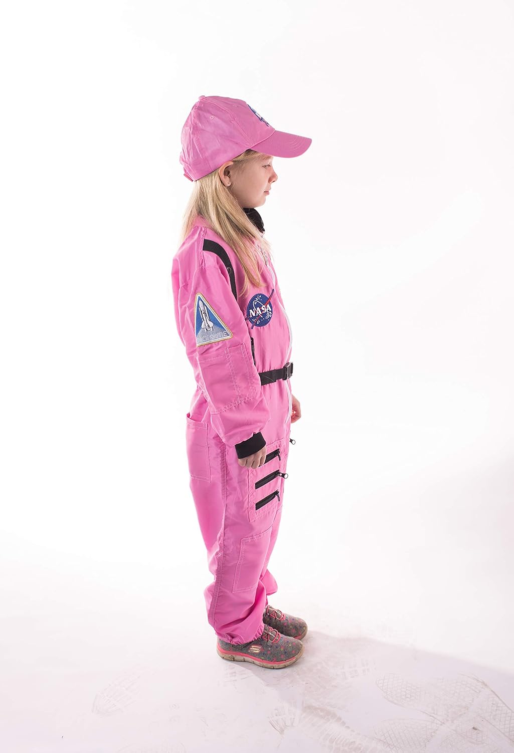 Aeromax Get Real Gear Dress Up for Kids, NASA Astronaut Pink Jumpsuit, Size 4/6