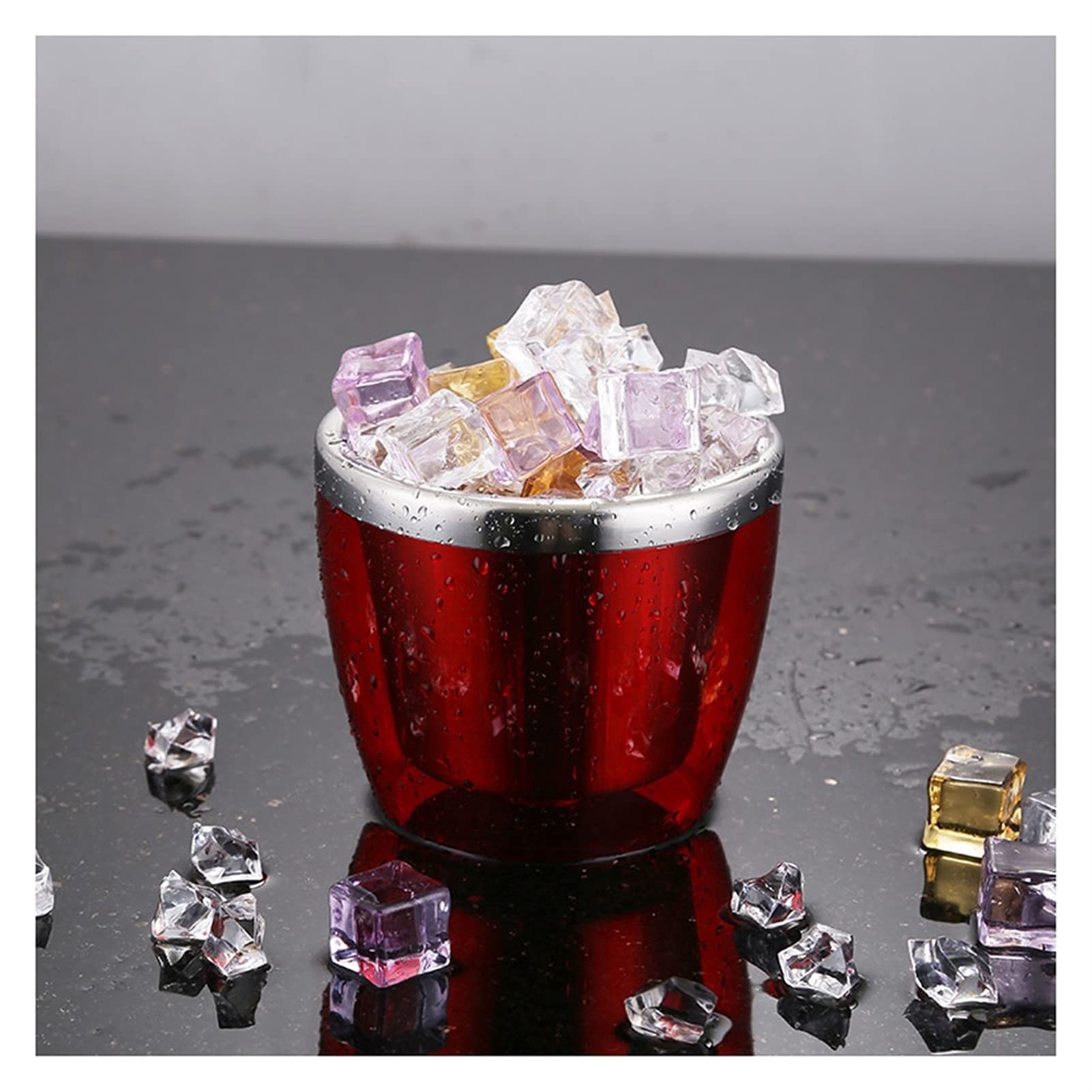 Double Mini Ice Bucket Stainless Steel Champagne Bar Restaurant Beer Household Beverage Food