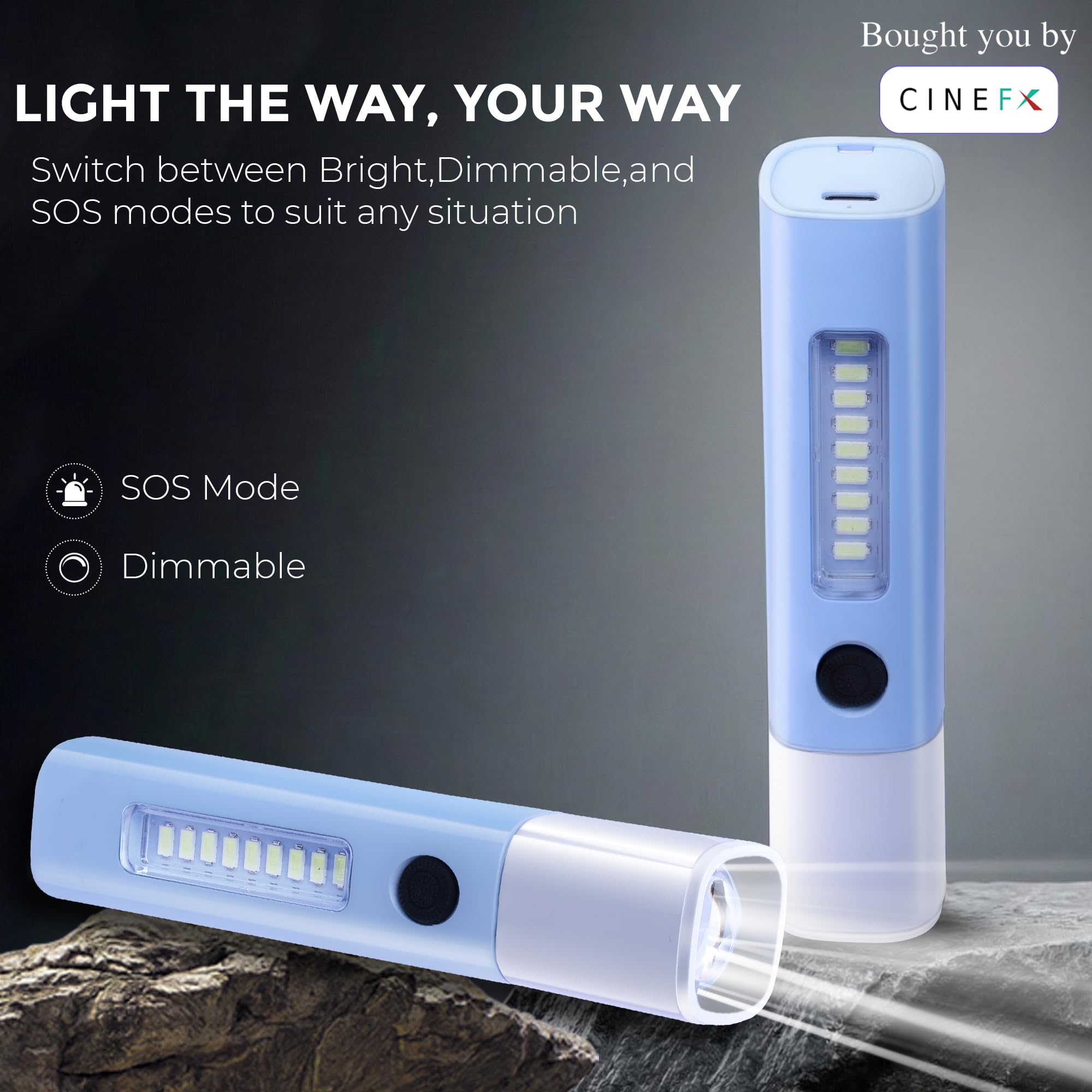 Tactical Rechargeable Flashlight - Zoom & SOS -5 Tactical Rechargeable Flashlight - Zoom & SOS -5