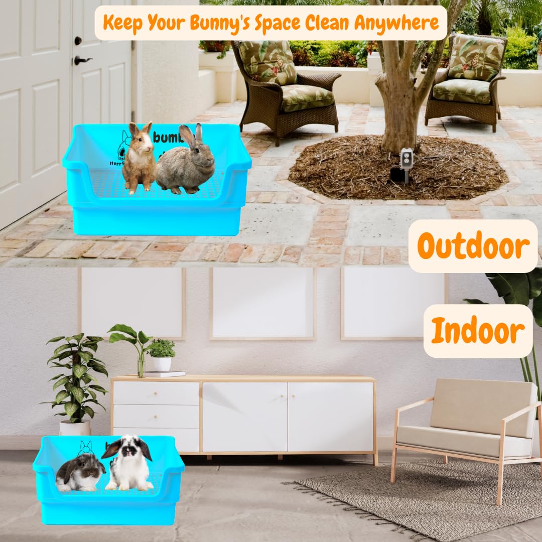 Bumbox Deluxe: Extra Large Rabbit Litter Box Safe for Bunny Feet, Easy ...