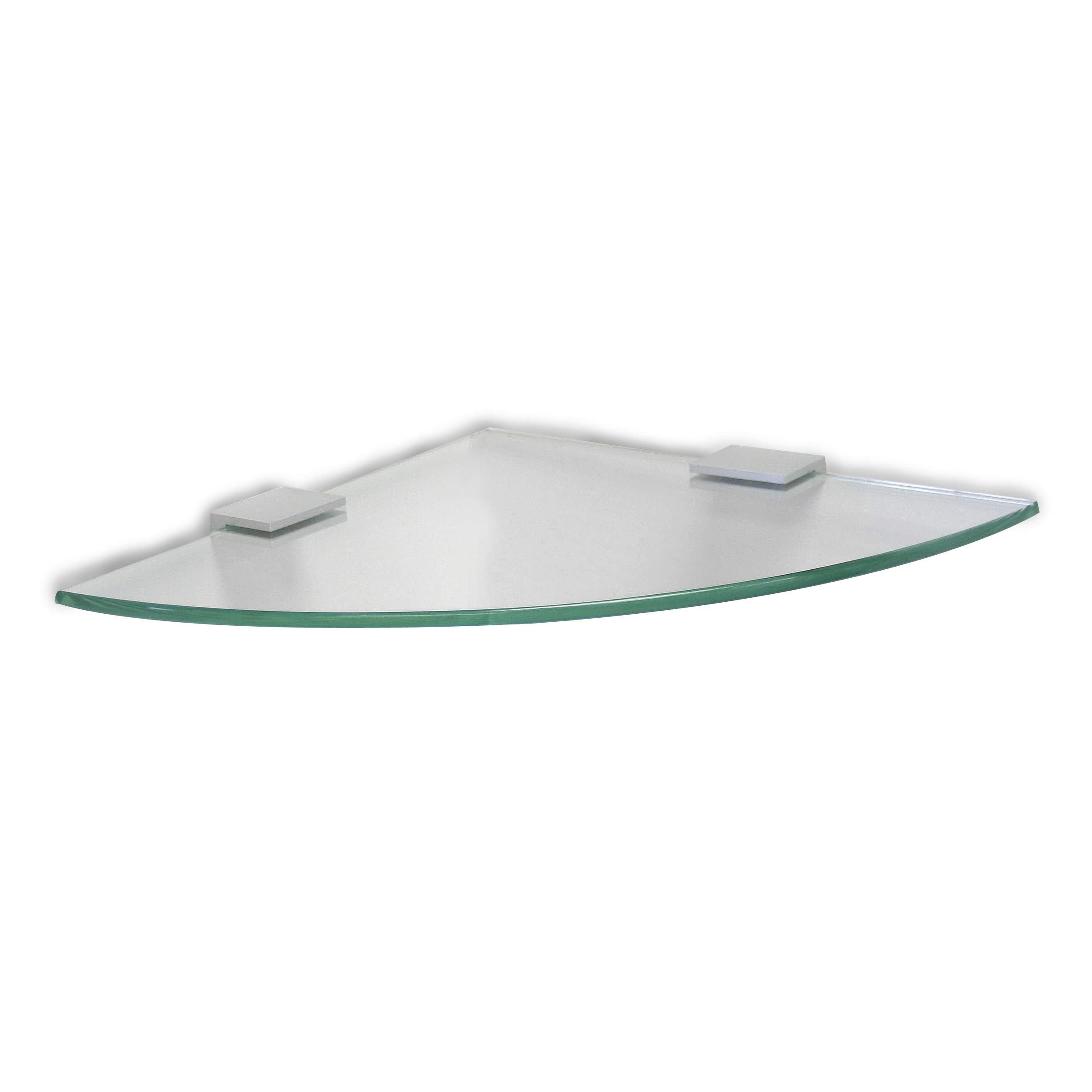 Tatay Estante rinconera de Vidrio Templado, con Soportes de Aluminio. Diseño Minimalista y Elegante. Sistema de fijación con Tornillos