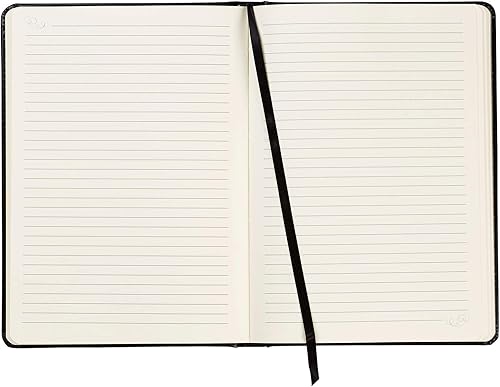 Miniatura 2 de C.R. Gibson Cuaderno grande de cuero negro, 6.5 x 9 pulgadas, 192 páginas