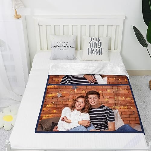 Miniatura 3 de Manta personalizada con imagen, manta personalizada para parejas, manta de fotos para sofá, familia, Navidad, Halloween, cumpleaños, boda, regalos