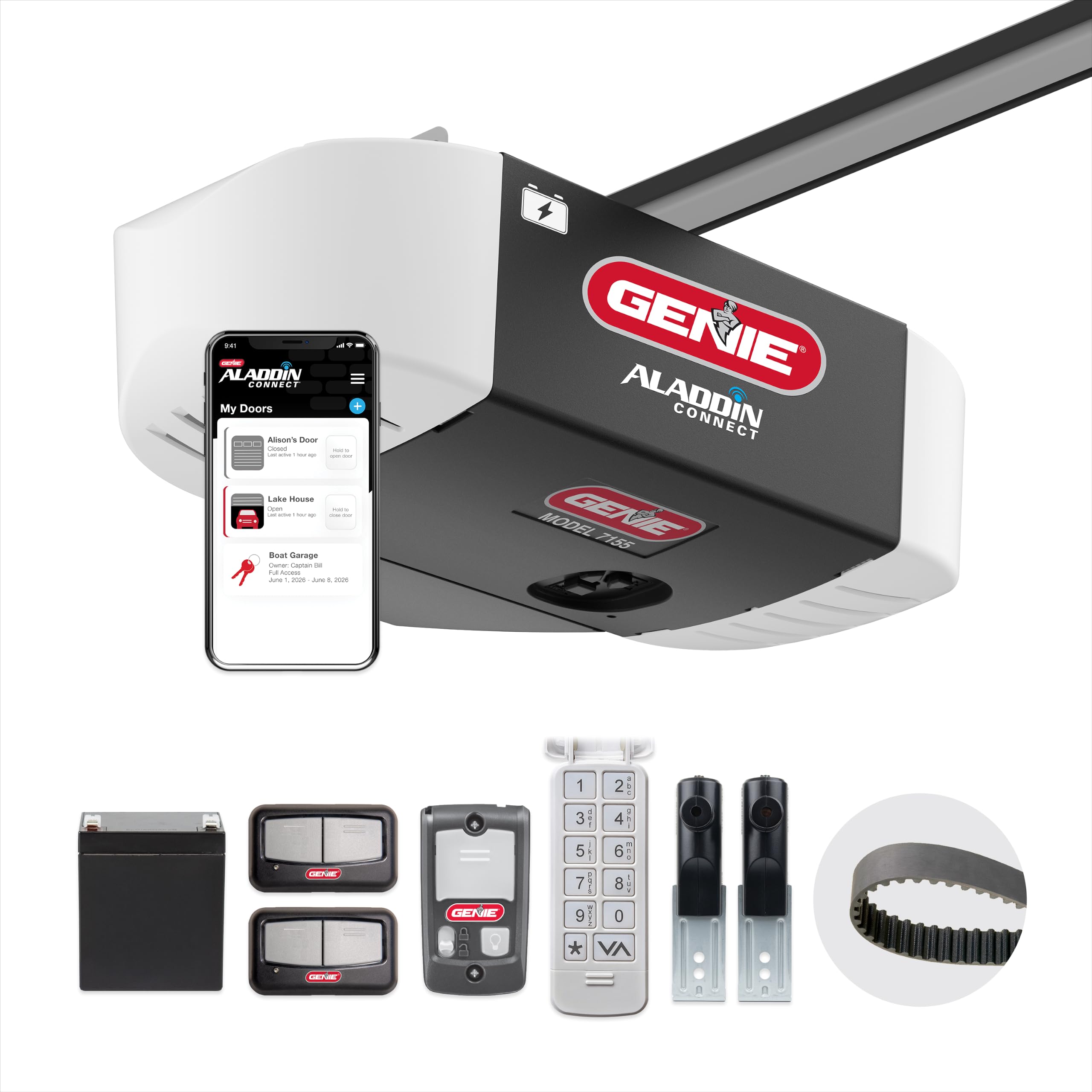Photo 1 of Genie StealthDrive Connect Smart Belt Drive Garage Door Opener