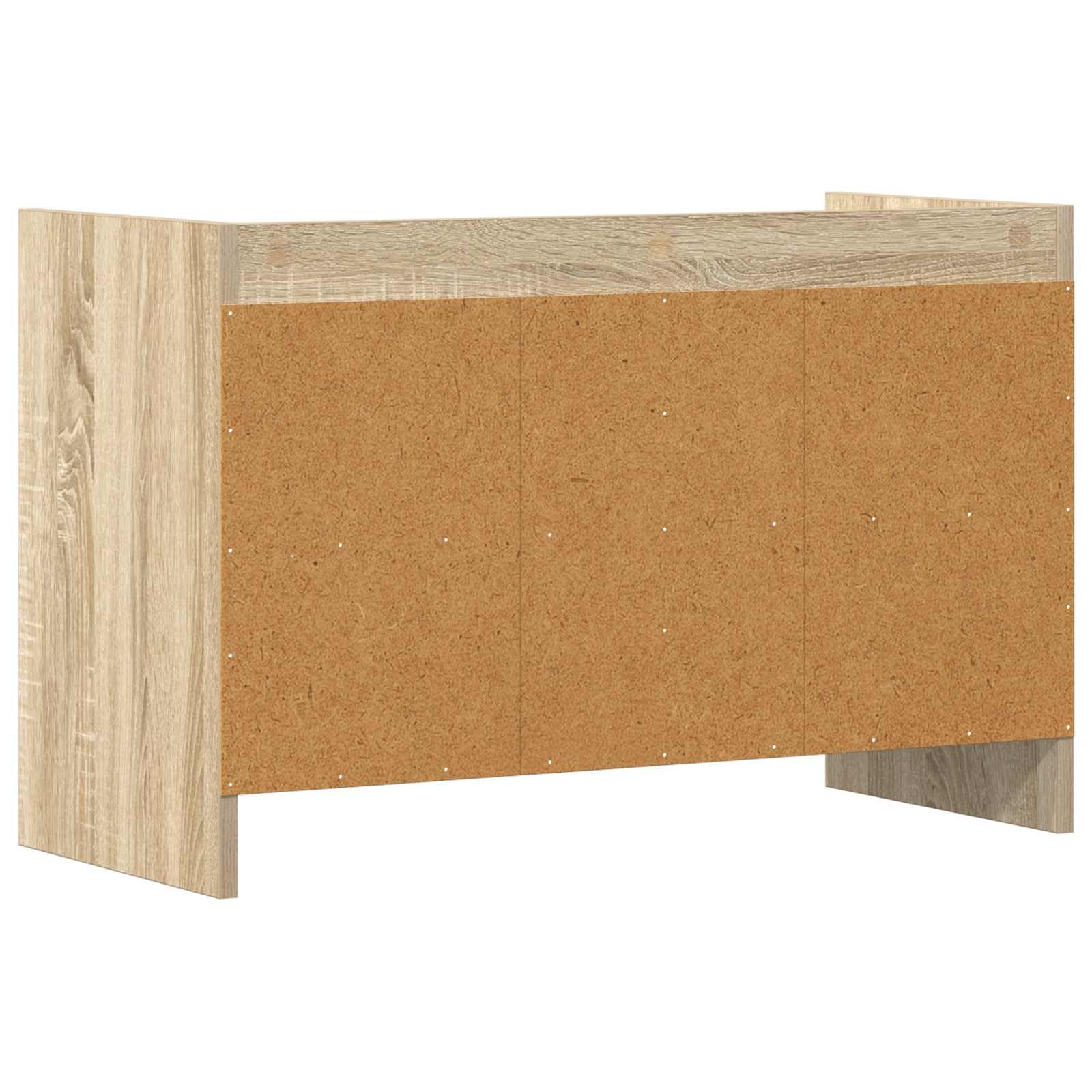 Mobile TV in rovere Sonoma, 71,5 x 33 x 47 cm, con 2 cassetti e 2 ripiani, tavolino basso per soggiorno, gaming, home theater, salvaspazio con spazio per supporti multimediali