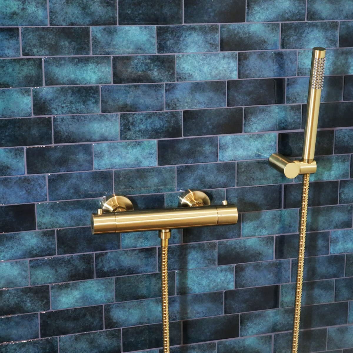 Essebagno Luisa mitigeur douche thermostatique or